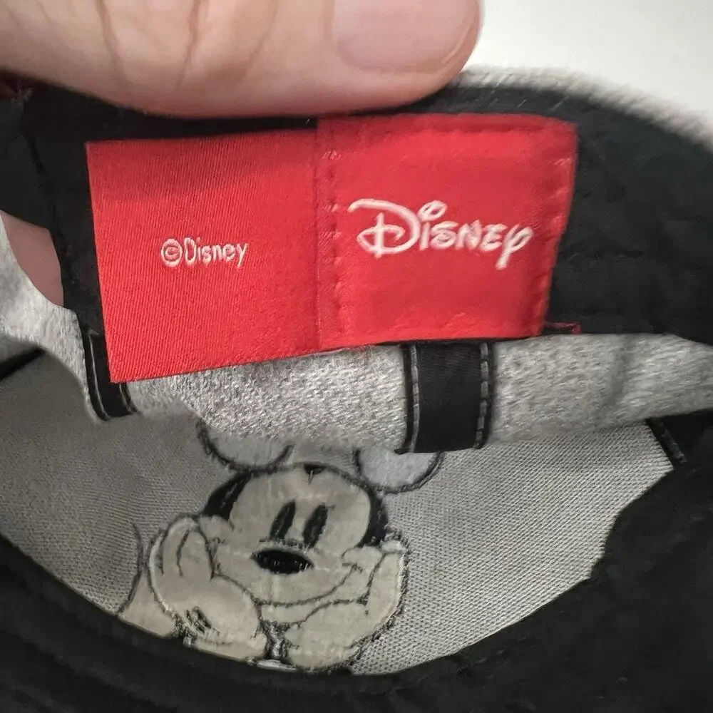 Disney Mickey Mouse Grey Black SnapBack Hat Cap Youth Adjustable